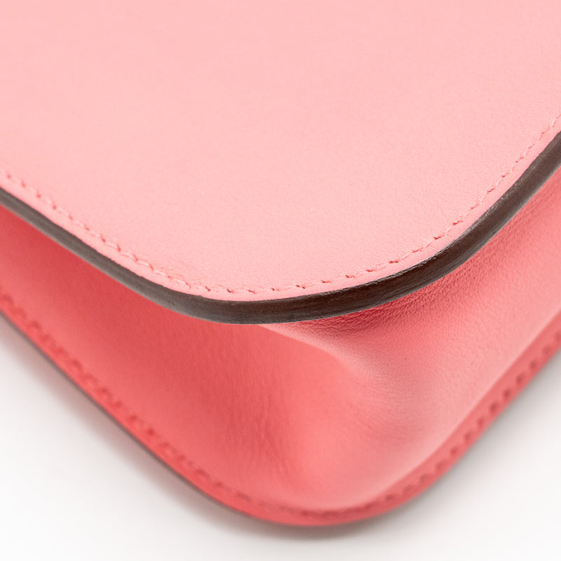 HERMES Mini Halzan 22 Swift Rose Azalee SHW Stamp A