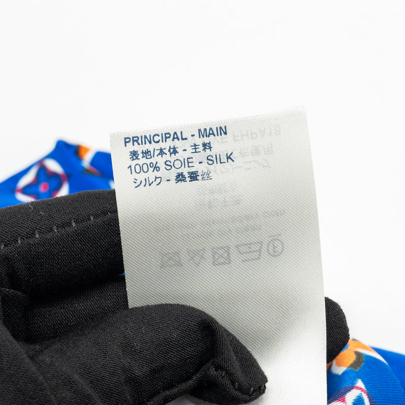 Louis Vuitton Size 34 Monogram Shorts Silk Blue/Multicolour