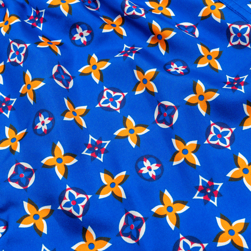 Louis Vuitton Size 34 Monogram Shorts Silk Blue/Multicolour