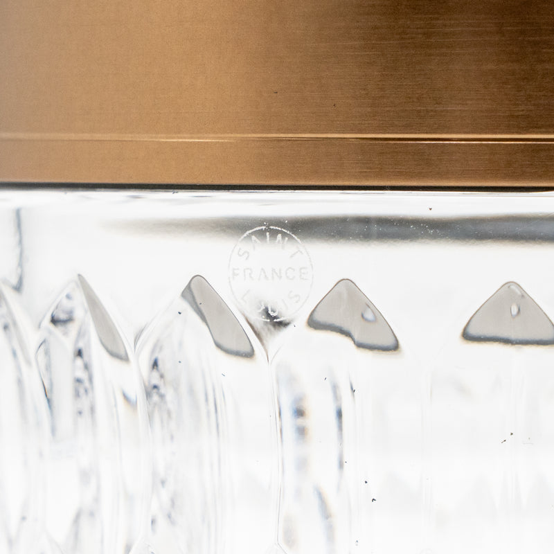 Hermes Saint Louis Folia Mini Portable Crystal Lamp Copper Tone