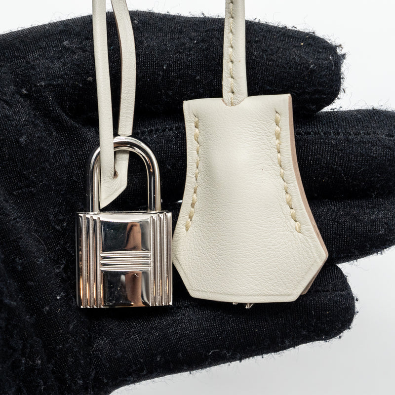 Hermes birkin 30 swift gris perle SHW stamp square R