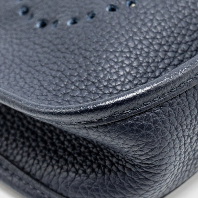 Hermes mini evelyn clemence blue nuit GHW stamp Y