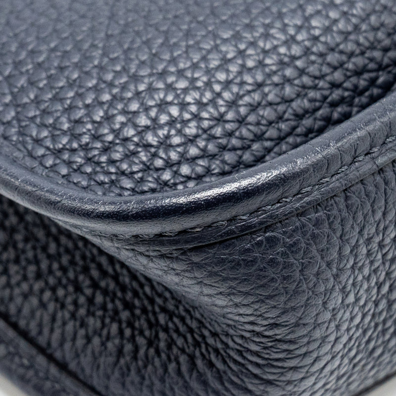 Hermes mini evelyn clemence blue nuit GHW stamp Y