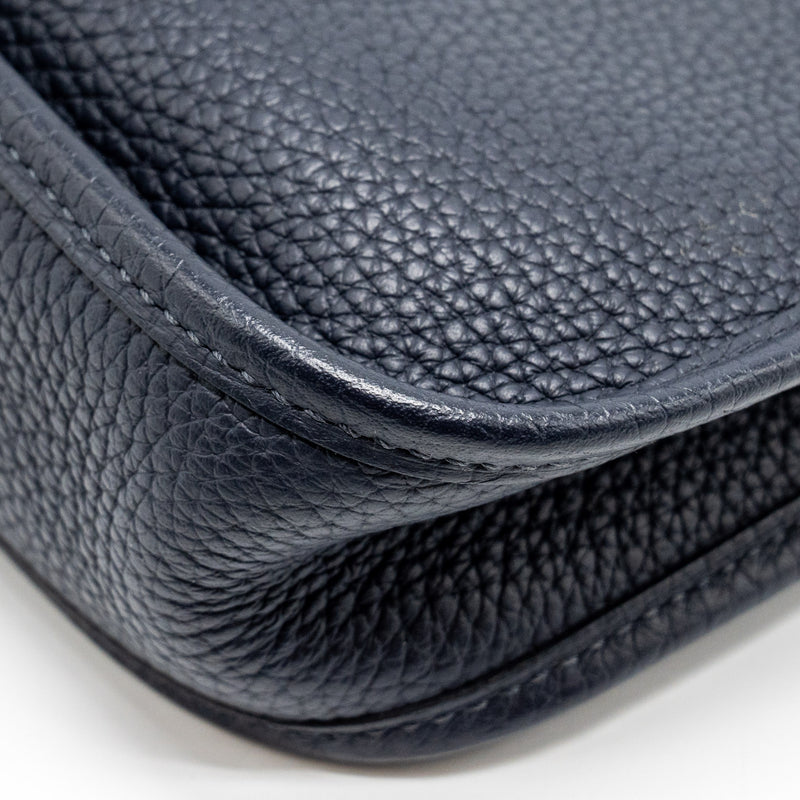 Hermes mini evelyn clemence blue nuit GHW stamp Y
