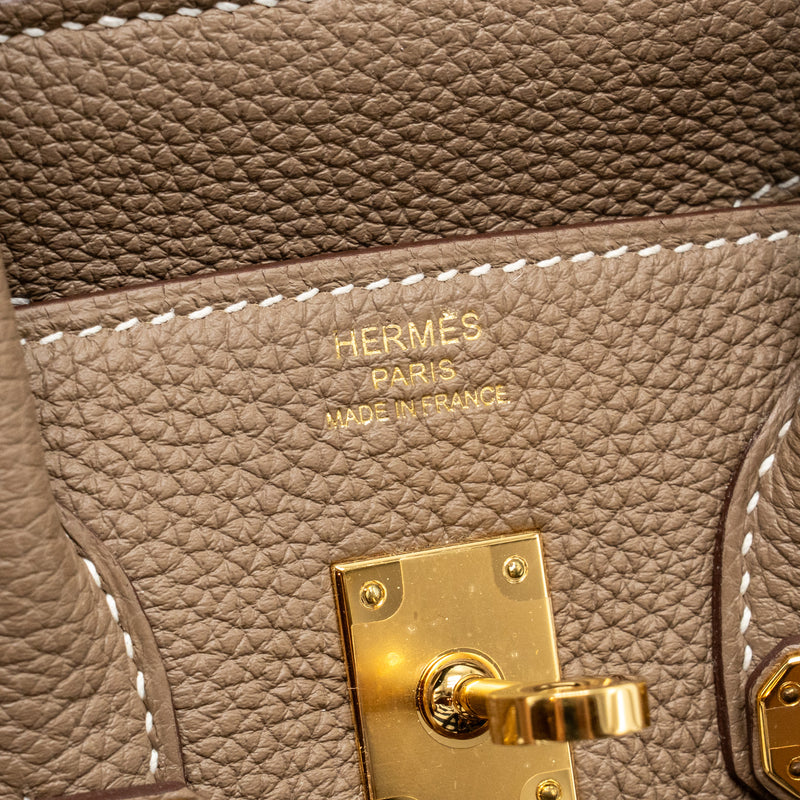 Hermes Birkin 25 Togo Etoupe GHW Stamp Z