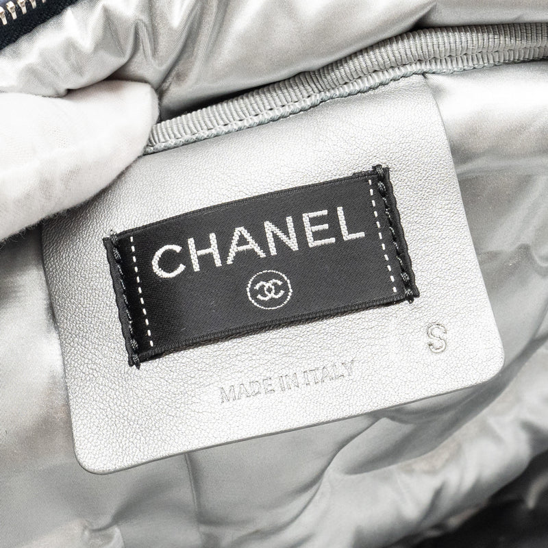 Chanel Doudone Padded Backpack Nylon Dark Grey SHW