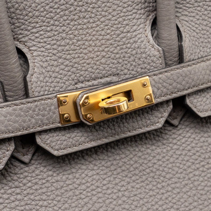 Hermes Birkin 25 Togo Gris Etain RGHW Stamp D