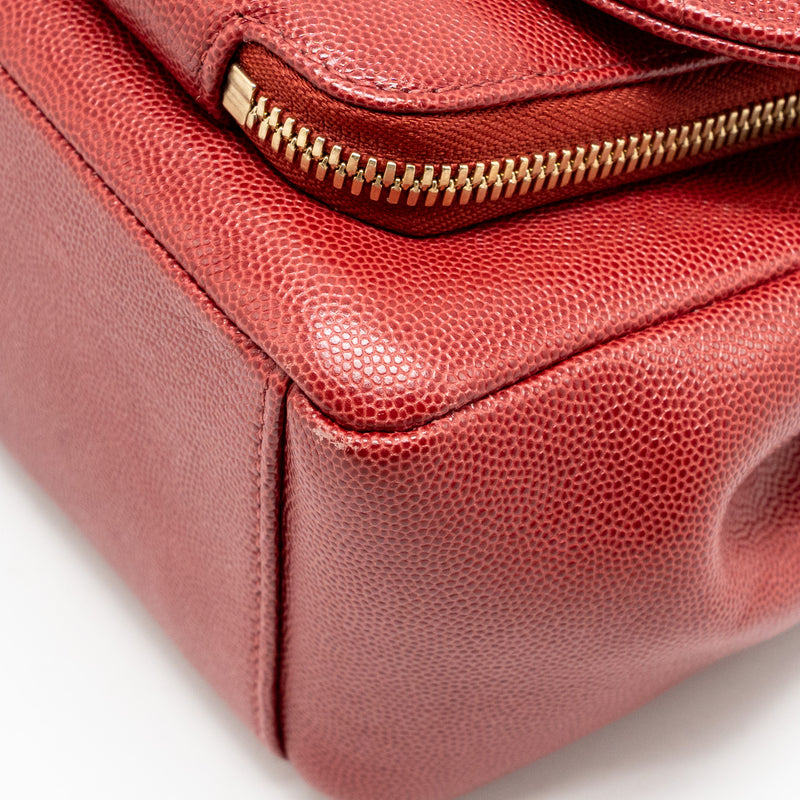 Chanel Large Business Affinity Caviar Red LGHW