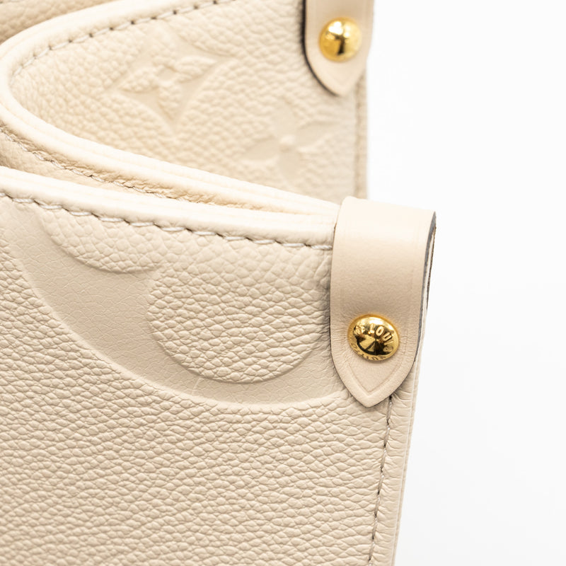 Louis Vuitton Onthego MM Empreinte Leather White GHW (new version)