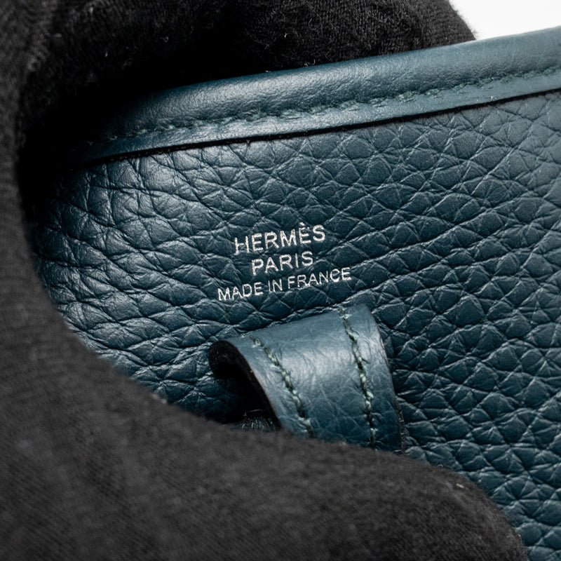 Hermes Mini Evelyne Clemence Vert Cypres SHW Stamp U