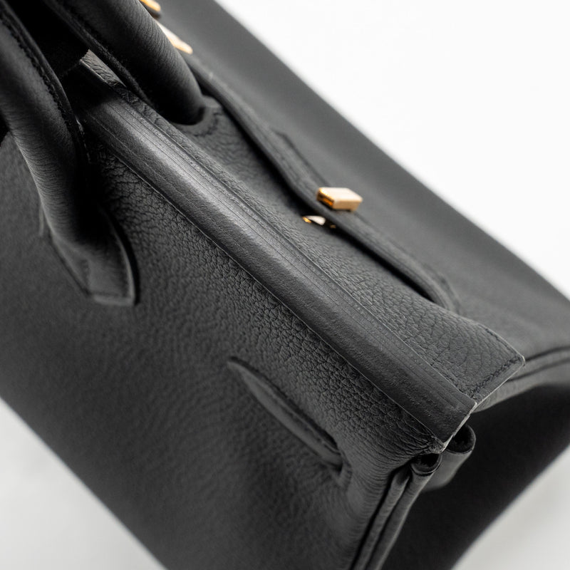 Hermes Birkin 25 Togo Black RGHW Stamp U