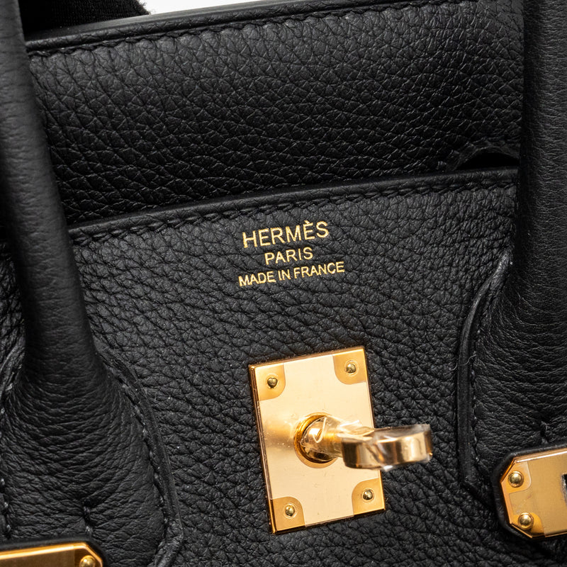 Hermes Birkin 25 Togo Black RGHW Stamp U
