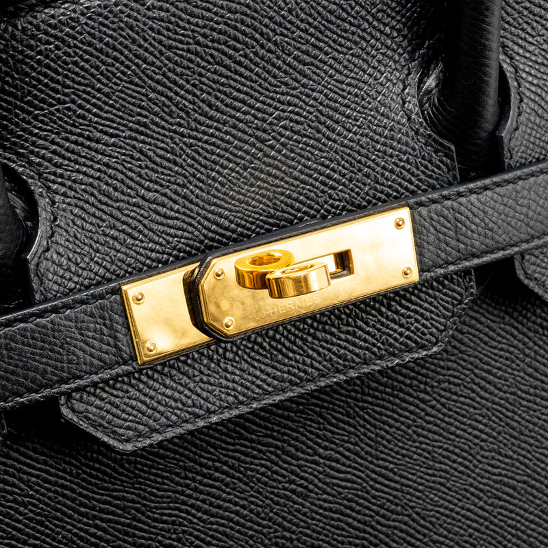 Hermes Birkin 30 Epsom Black GHW Stamp A