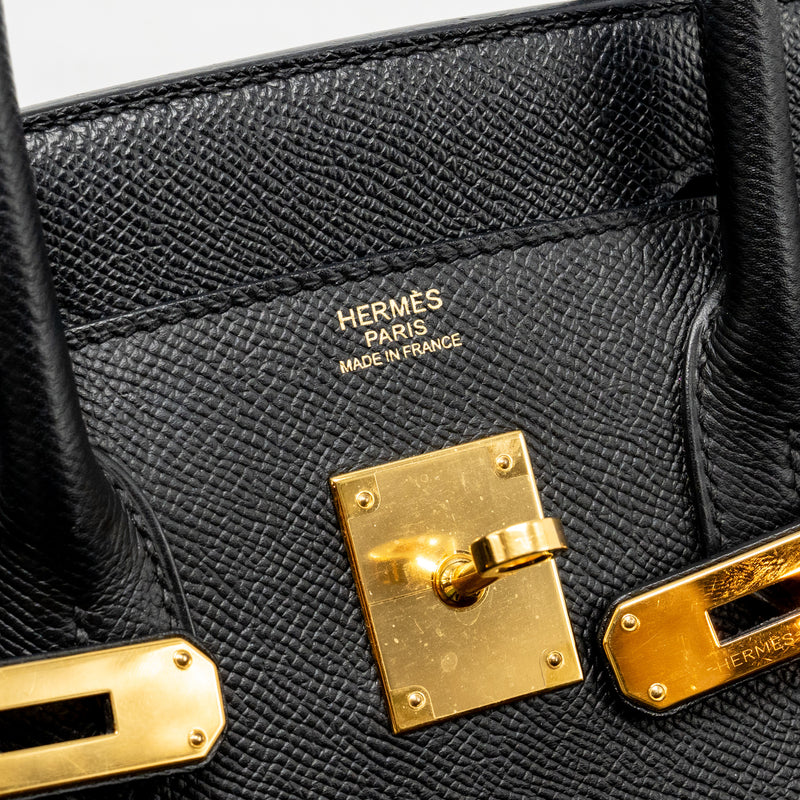 Hermes Birkin 30 Epsom Black GHW Stamp A