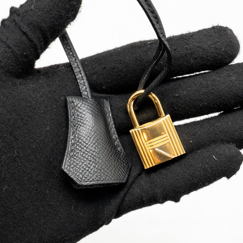 Hermes Birkin 30 Epsom Black GHW Stamp A