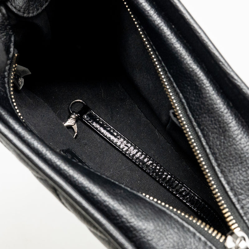 Chanel Small Gabrielle Hobo Bag Goatskin/Patent Black Multicolour Hardware