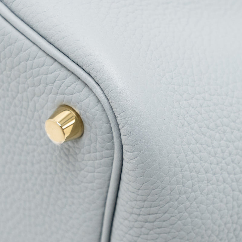 Hermes Picotin 18 Lock Bag Clemence Gris Pantin LGHW Stamp K