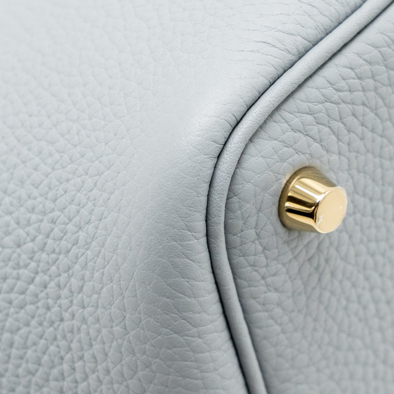Hermes Picotin 18 Lock Bag Clemence Gris Pantin LGHW Stamp K