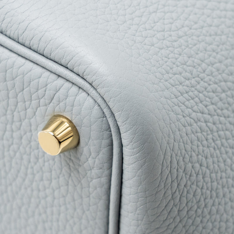 Hermes Picotin 18 Lock Bag Clemence Gris Pantin LGHW Stamp K