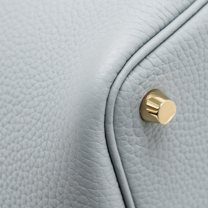 Hermes Picotin 18 Lock Bag Clemence Gris Pantin LGHW Stamp K