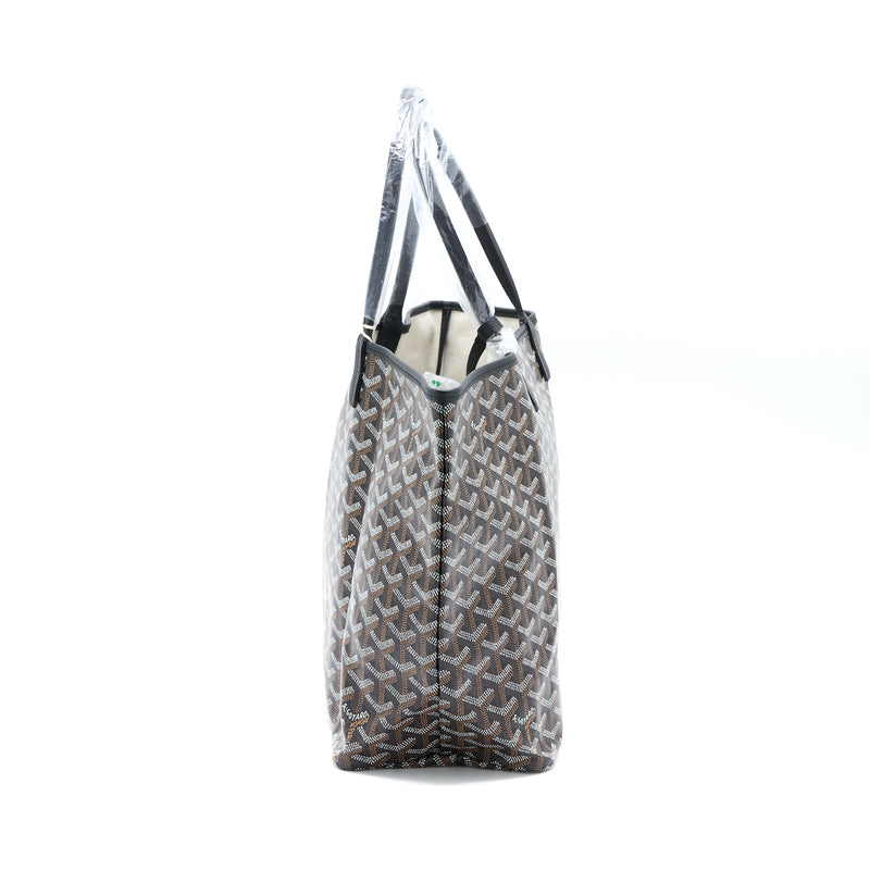 Goyard Saint Louis PM Tote Bag Goyardine Canvas Black