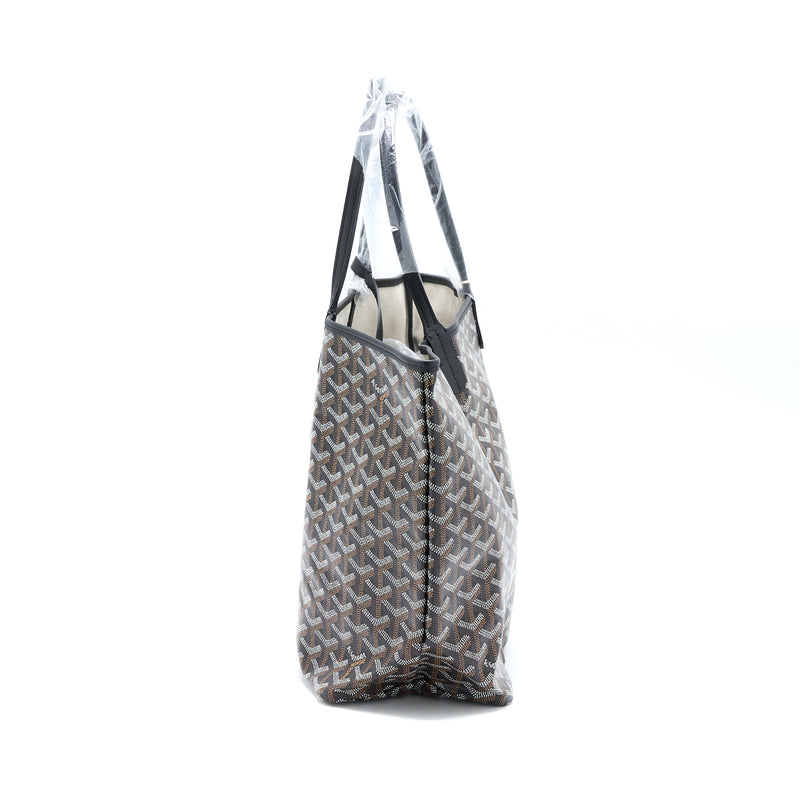 Goyard Saint Louis PM Tote Bag Goyardine Canvas Black