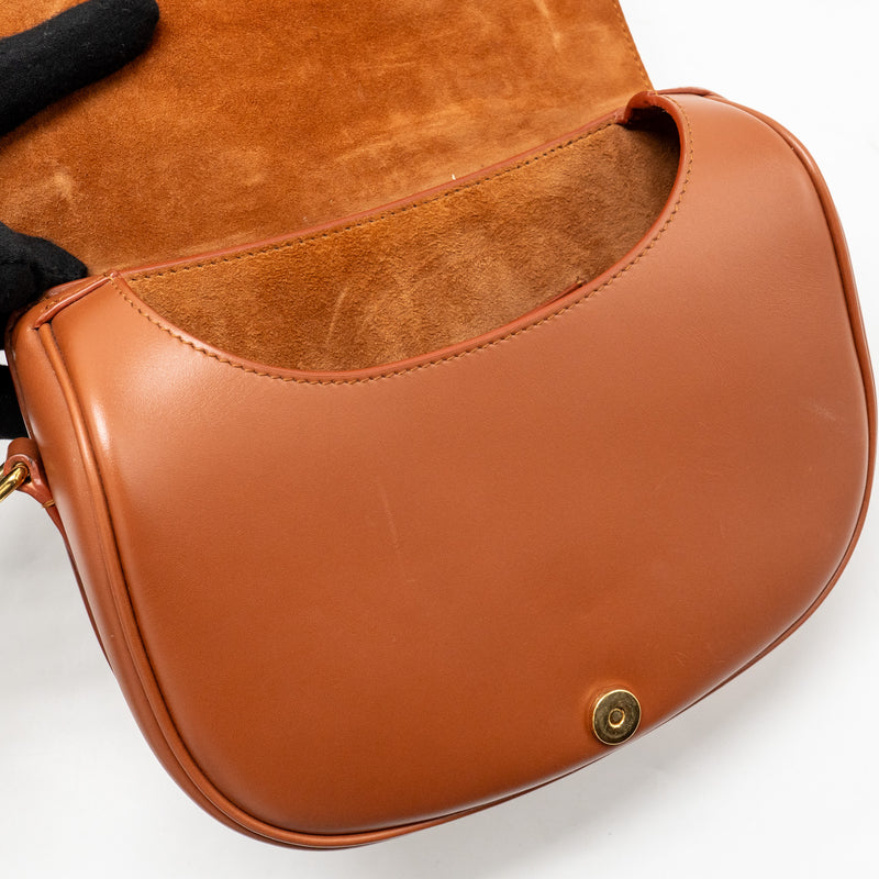 Dior Medium Dior Bobby Bag Calfskin Dark Tan GHW