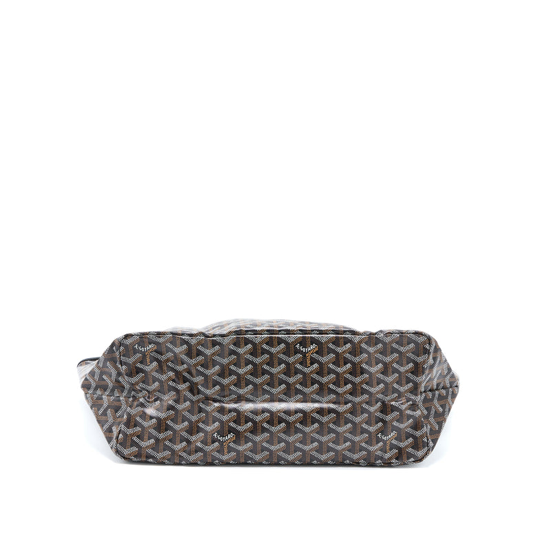 Goyard Saint Louis PM Tote Bag Goyardine Canvas Black