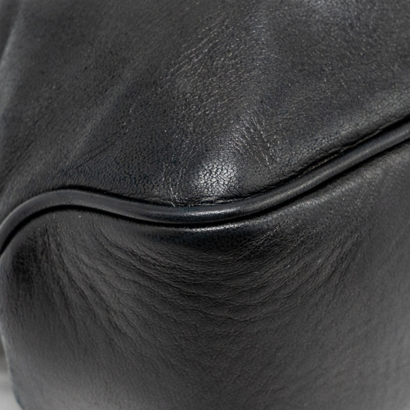 Prada top handle Dangle Bag leather black SHW