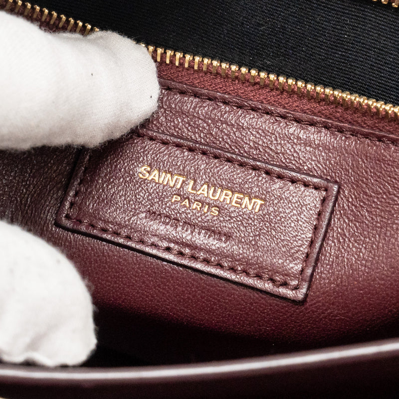 Saint Laurent/YSL Cassandra Chain Wallet Calfskin White GHW