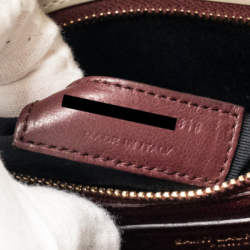 Saint Laurent/YSL Cassandra Chain Wallet Calfskin White GHW