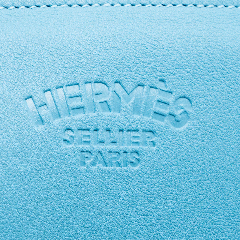 Hermes aline mini swift blue de nord SHW stamp D