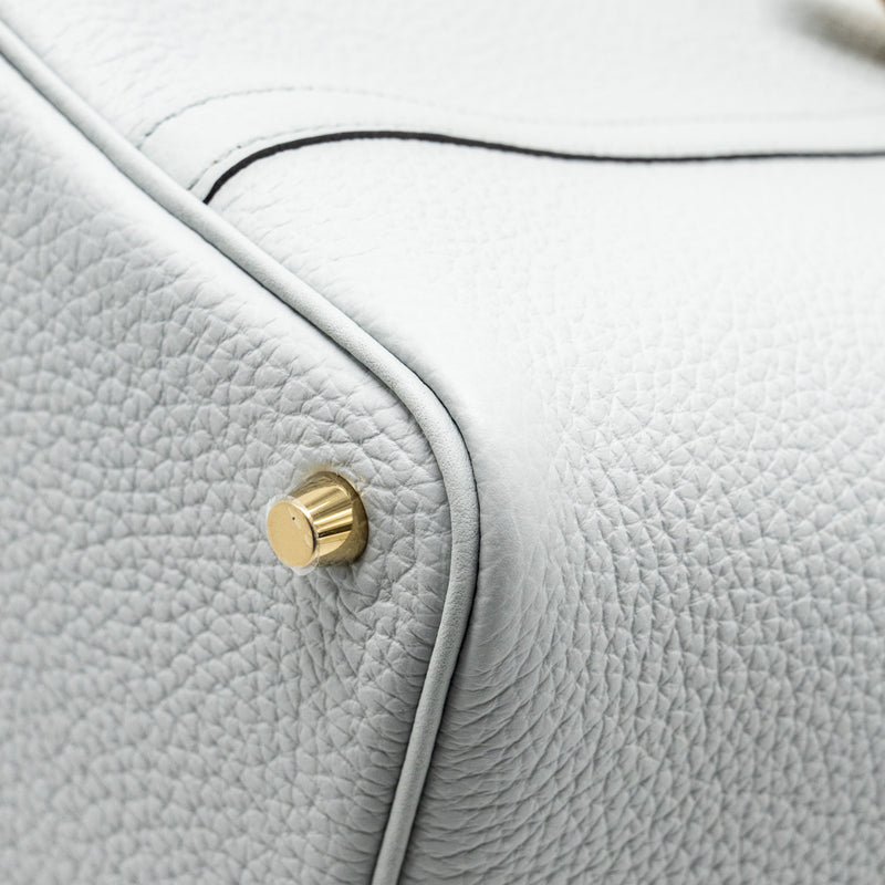 Hermes Picotin 18 Lock Bag Clemence Blue Pale GHW stamp B