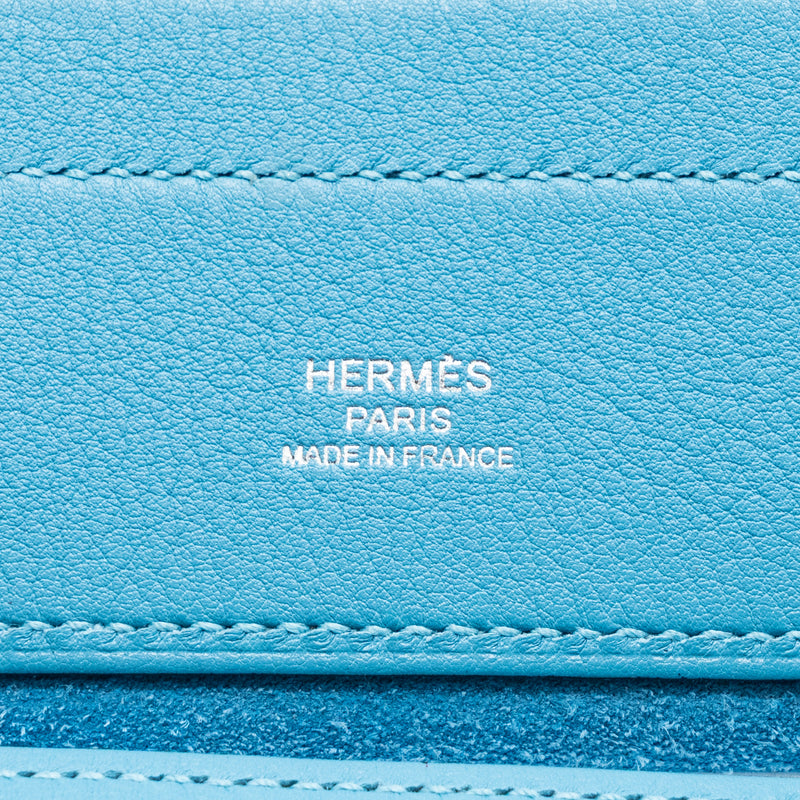 Hermes aline mini swift blue de nord SHW stamp D