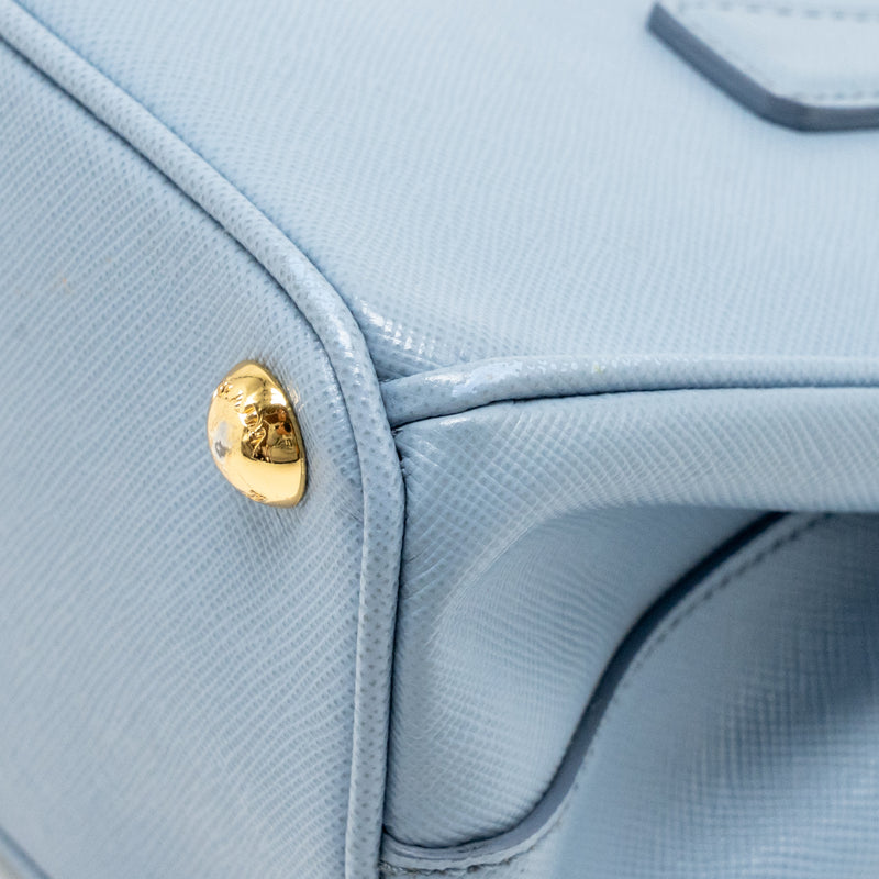 Parada Galleria Saffiano Mini Tote Bag leather light blue GHW