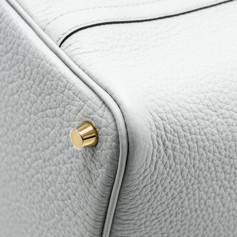Hermes Picotin 18 Lock Bag Clemence Blue Pale GHW stamp B