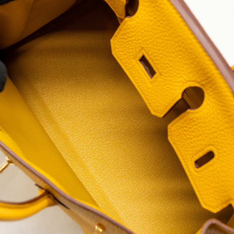 Hermes Birkin 25 Togo 9D Jaune Amber GHW Stamp Z