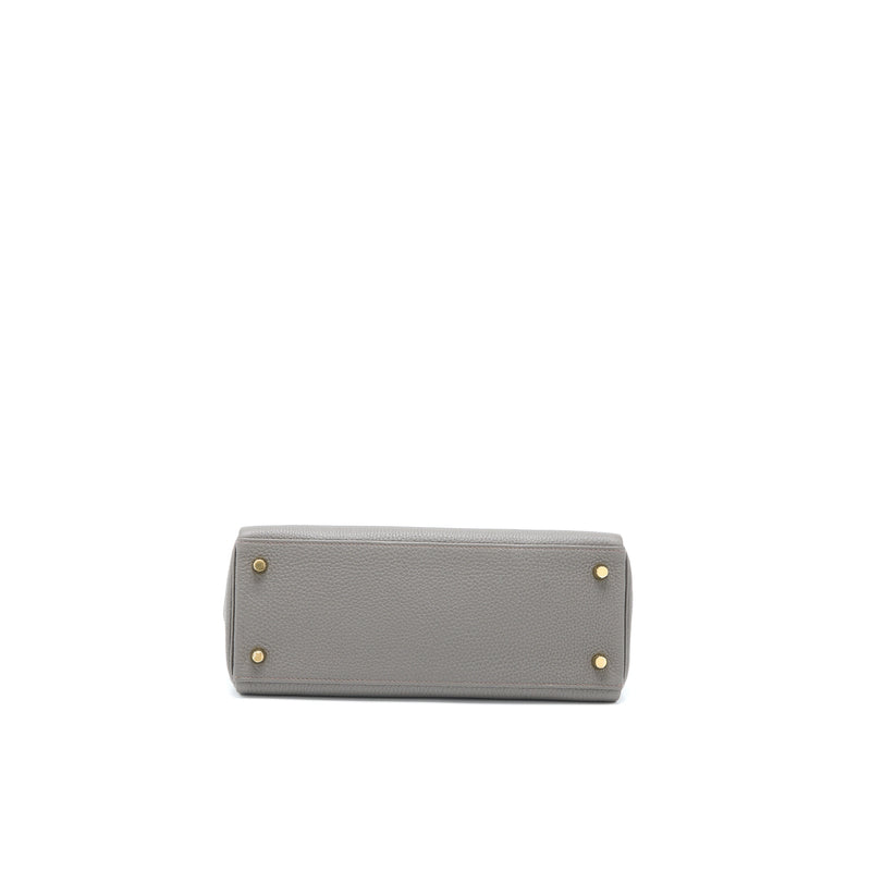 Hermes Kelly 28 Togo Gris Etain GHW Stamp U