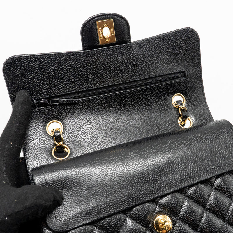 Chanel Small Classic Double Flap Bag caviar Black GHW (Microchip)