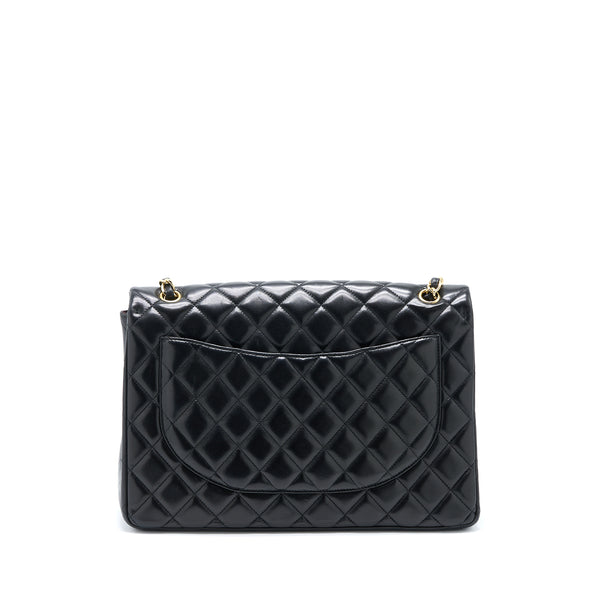 Chanel Maxi Single Flap Bag Lambskin Black GHW
