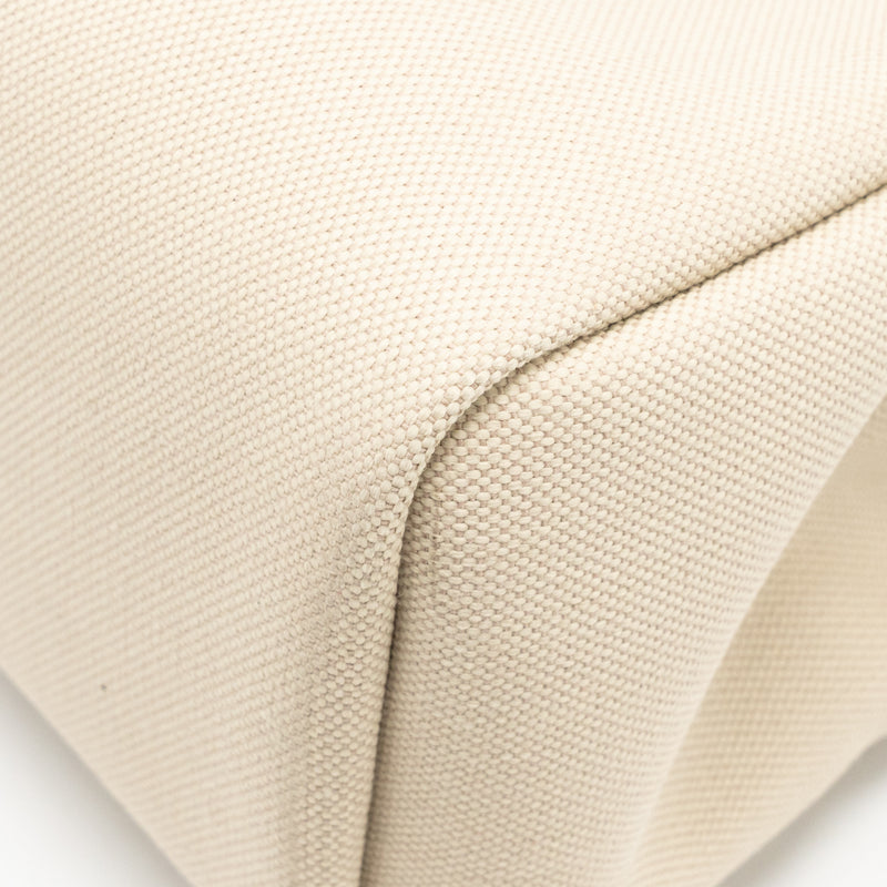 Hermes herbag 31 zip bag canvas/Hunter leather beton/nata SHW stamp U