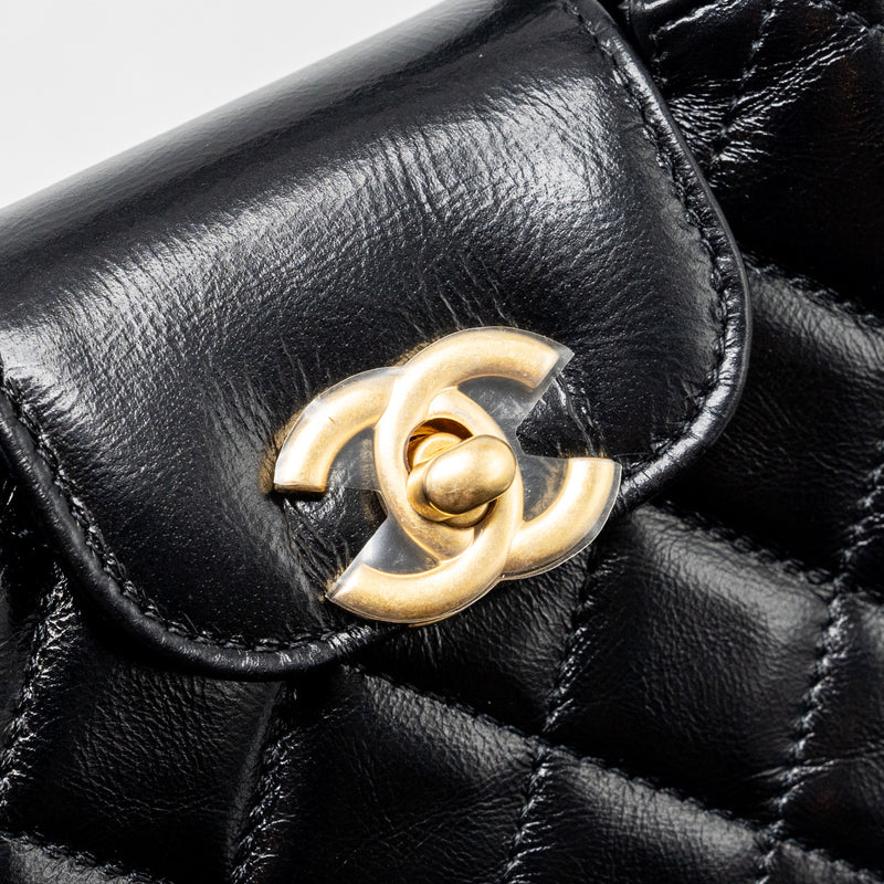 Chanel 24p Mini Nano Kelly Shopper Calfskin Black GHW(Microchip)