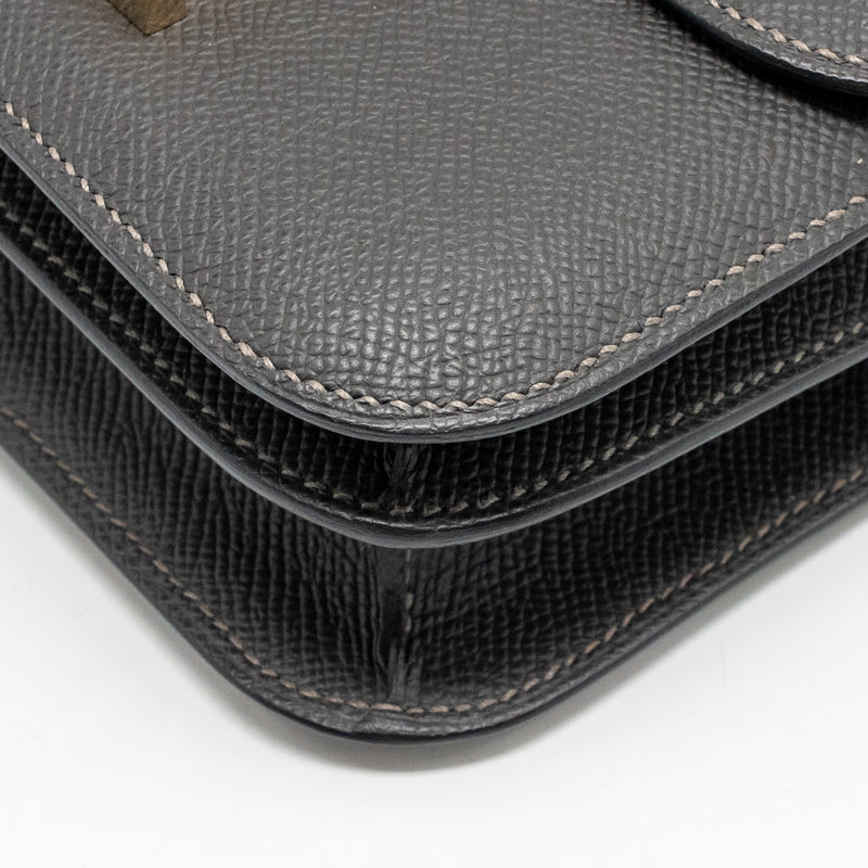 Hermes mini constance epsom graphite LGHW stamp B