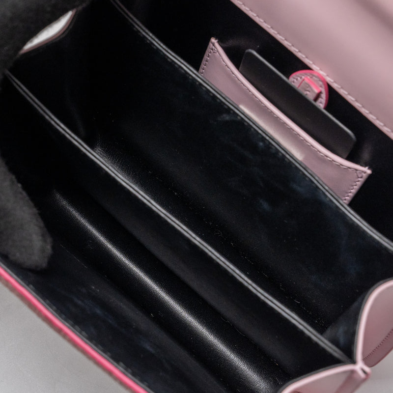 BvLGARI Serpenti Forever Top Handle In ROSA DI FRANCIA CRYSTAL GALUCHAT SHW