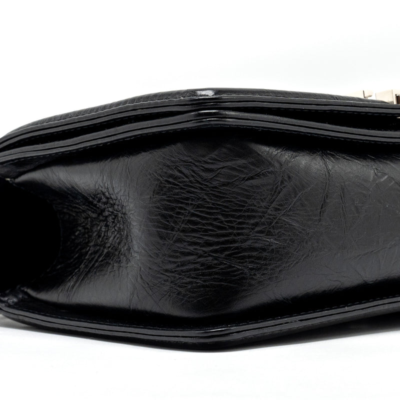Chanel medium chevron boy bag limited edition calfskin black SHW