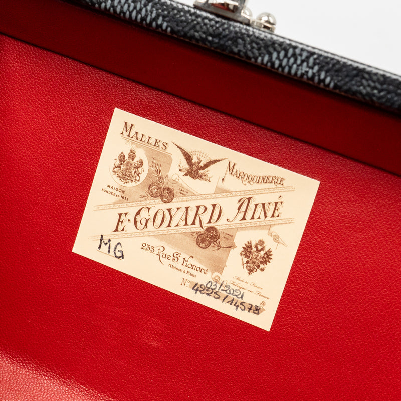 Goyard Minaudiere Trunk Bag Goyardine Canvas Black SHW