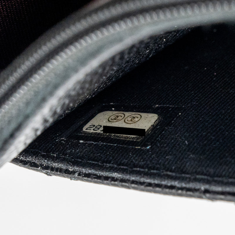 Chanel classic wallet on chain caviar black GHW