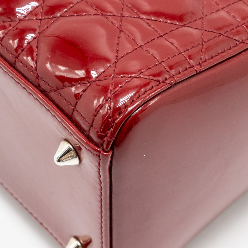 Dior Medium Lady Dior Patent Red SHW