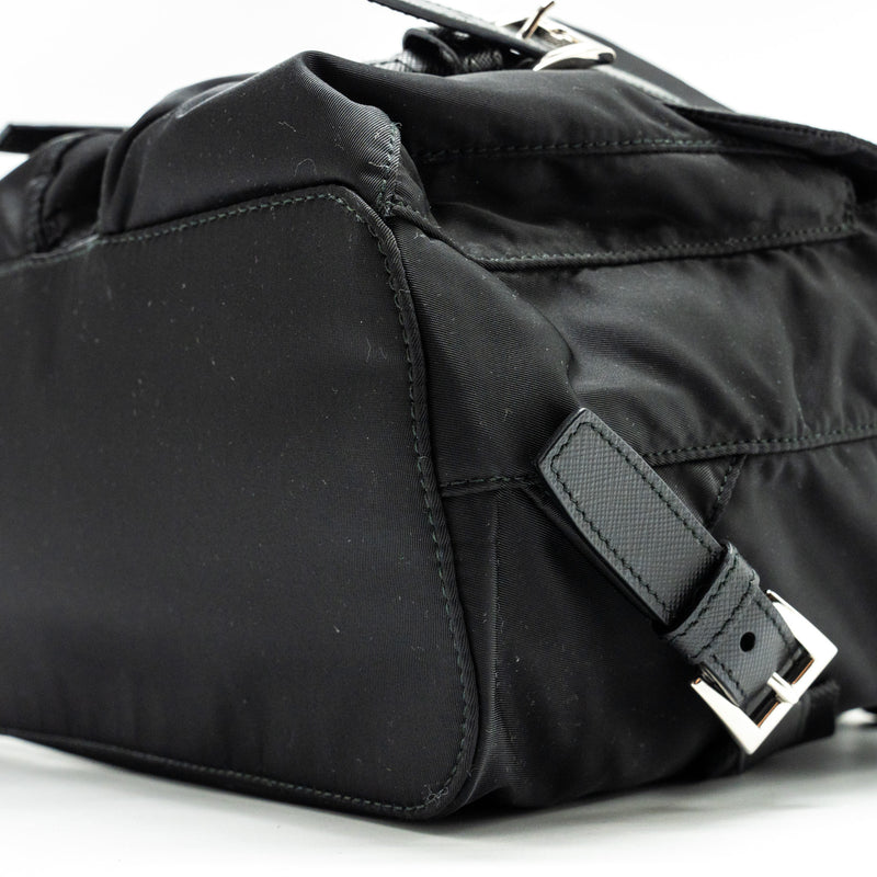 PRADA Small Re-Nylon Backpack Black SHW