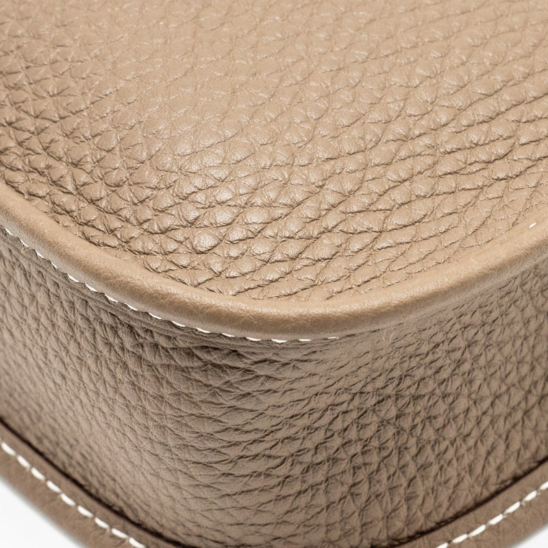 Hermes mini evelyne clemence etoupe / Blue Indigo GHW Stamp u